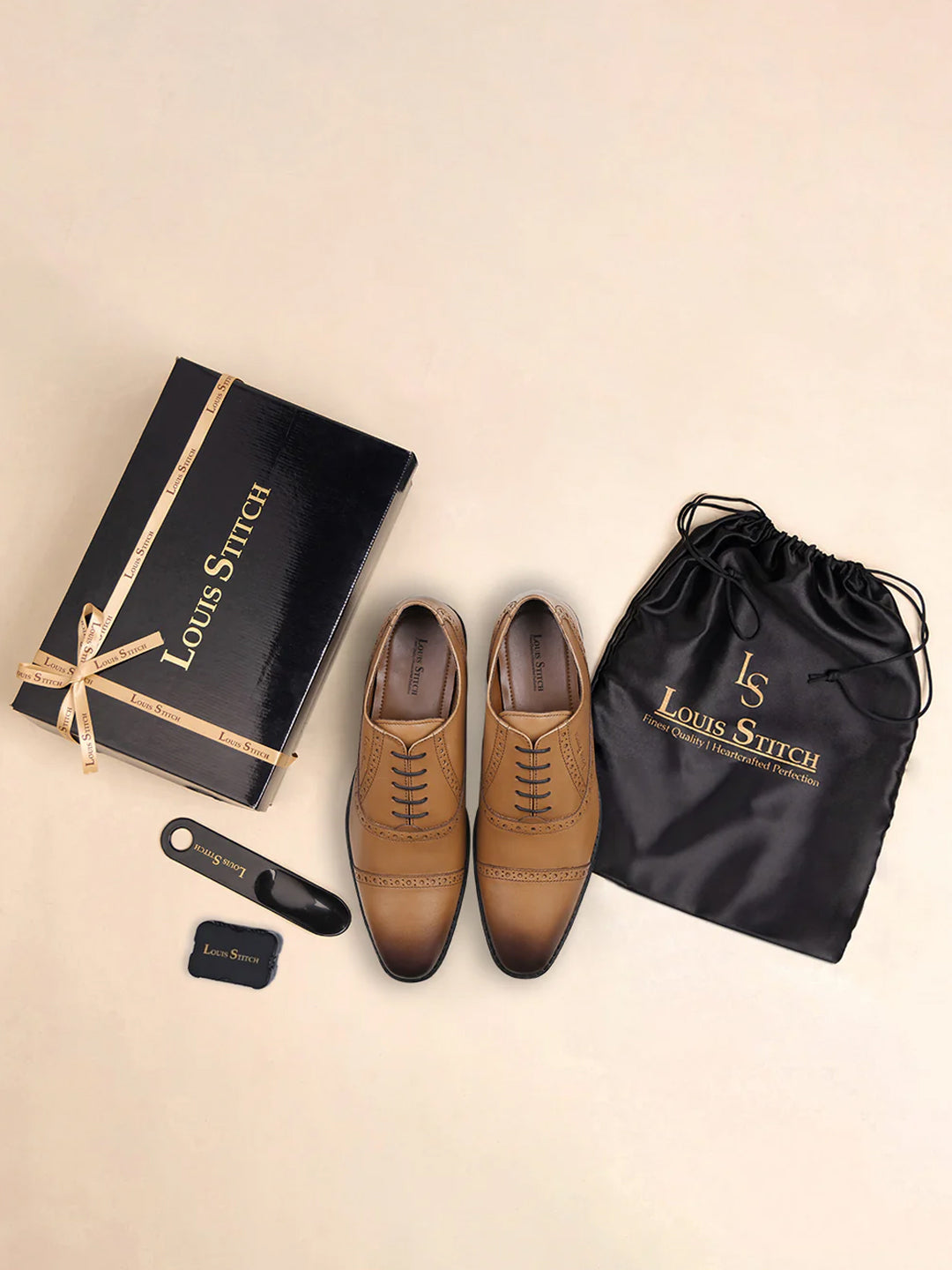 British Tan Egyptian Crust Leather Oxford Shoes