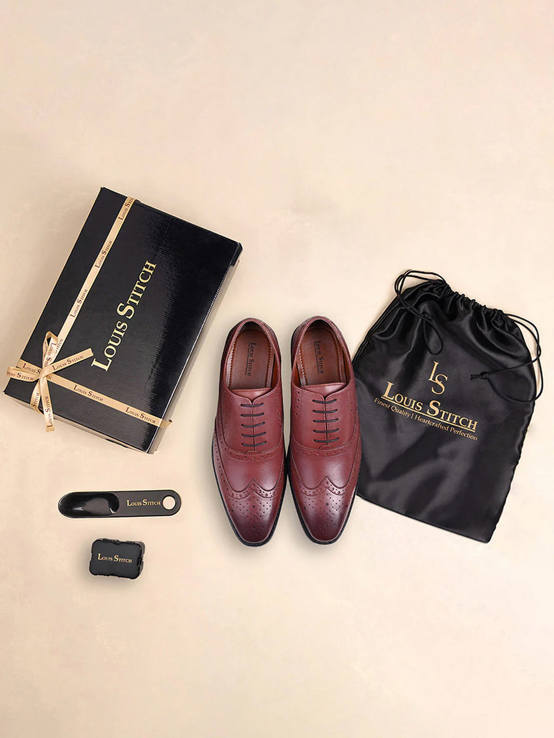 Rosewood Egyptian Crust Leather Brogue Shoes