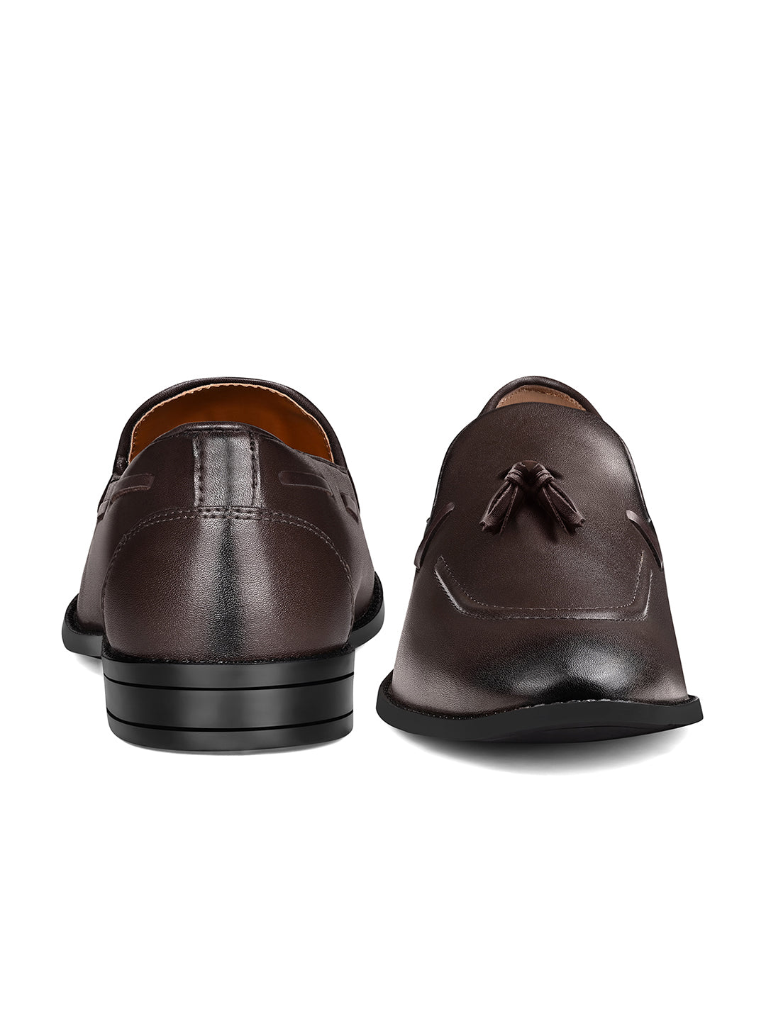 Brunette Brown Handcrafted Tassel Moccasin Slipon