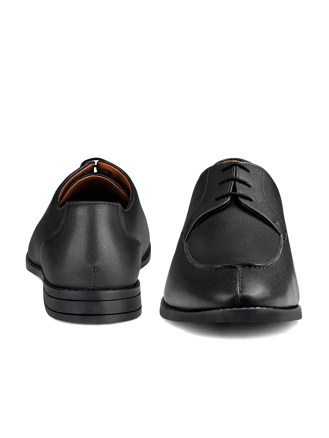 Jet Black Handcrafted Derby Laceups Shoes