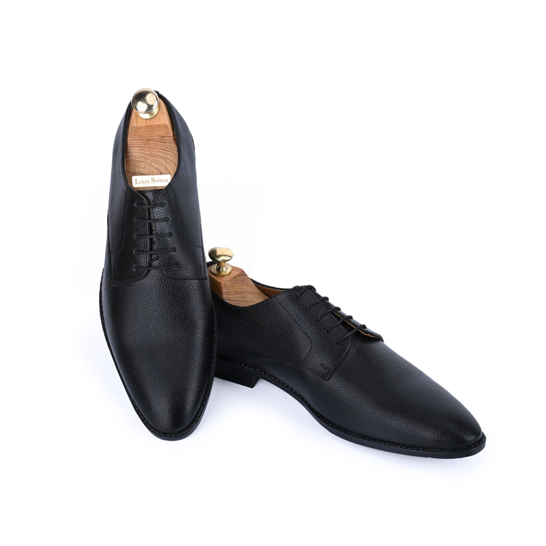 Derby Jet Black Shoes       for Men