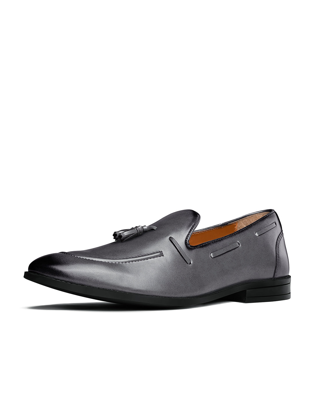 Ash Grey Handcrafted Tassel Moccasin Slipon