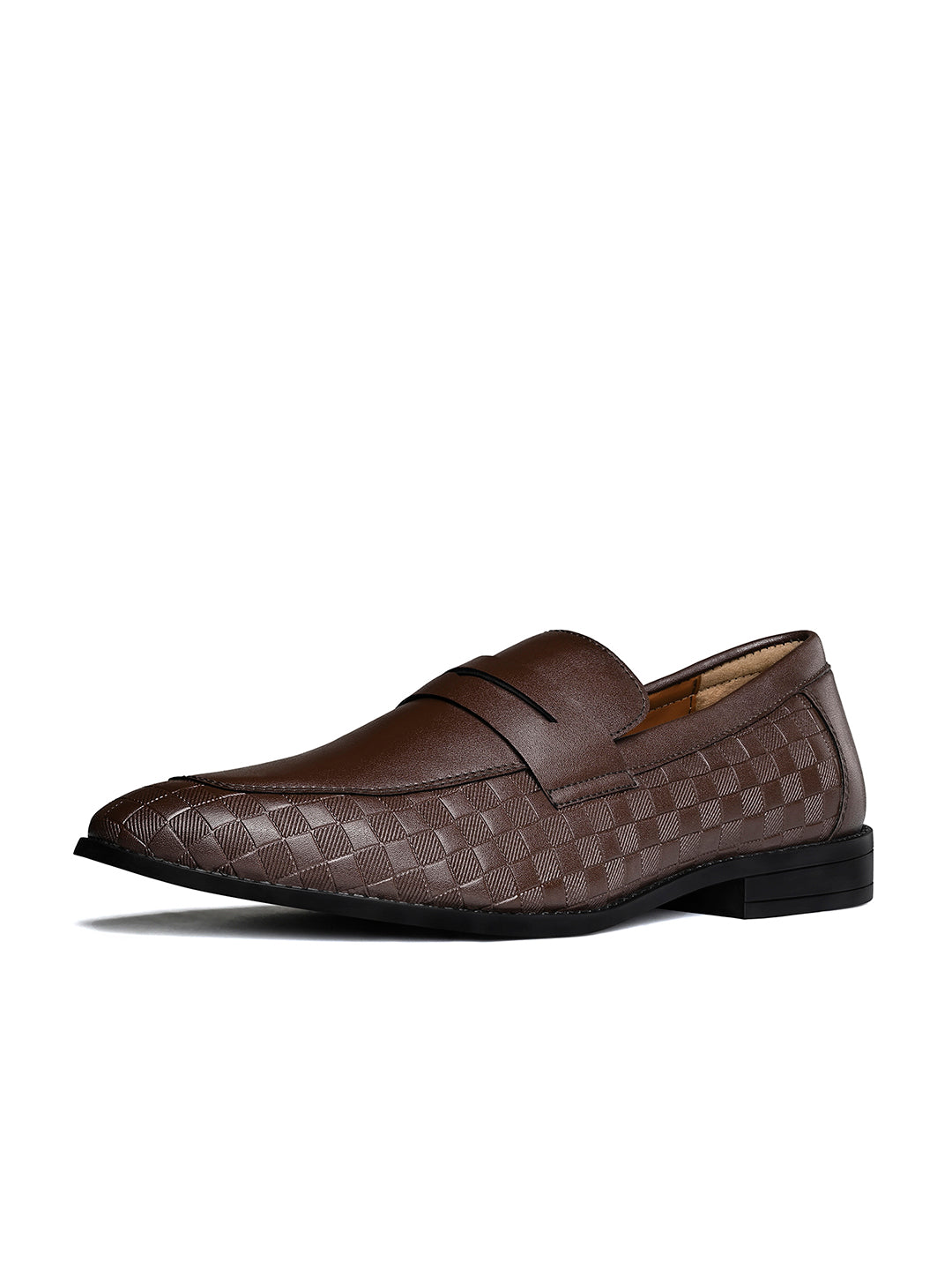 Brunette Brown Embossed Moccasin Slipon