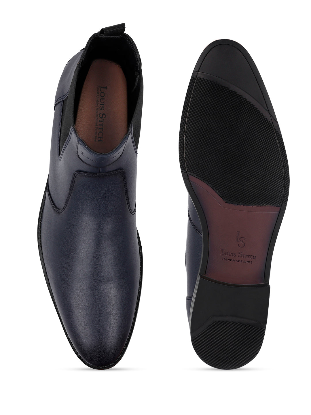 Federal Blue Dual Tone Handcrafted Chelsea Boots