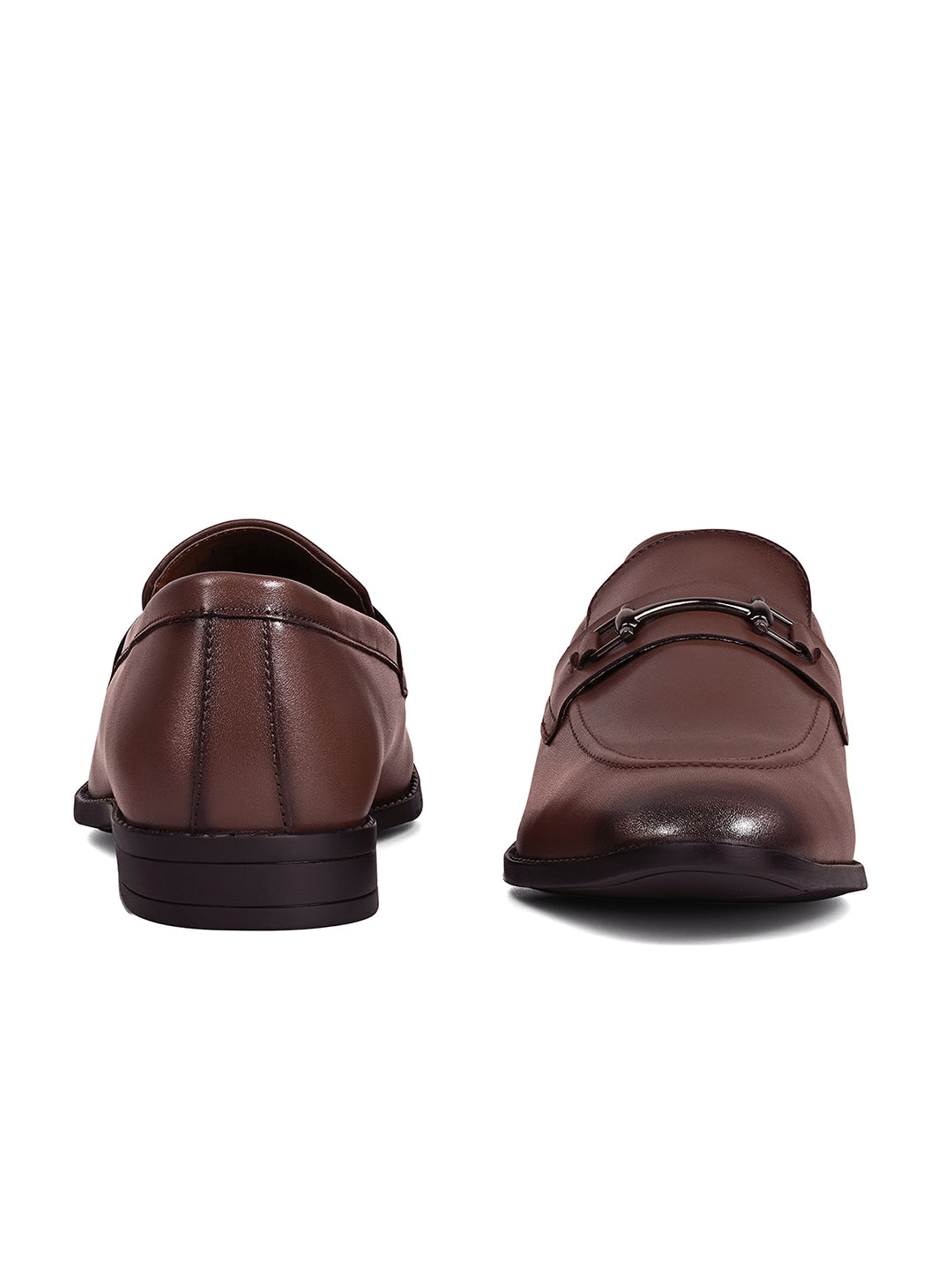 Russet Tan Shoes Slipon Style Comfortable Moccasins with Buckle