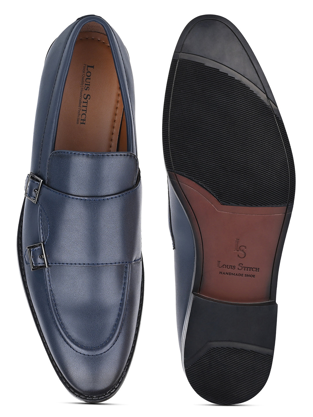 Federal Blue Handcrafted Slipon Style Comfortable Monks