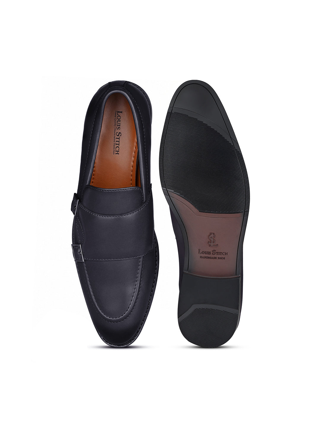 Federal Blue Handcrafted Slipon Style Comfortable Monk