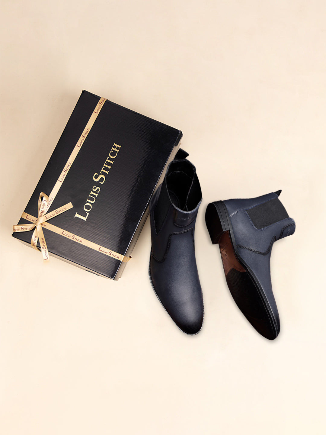 Federal Blue Dual Tone Handcrafted Chelsea Boots