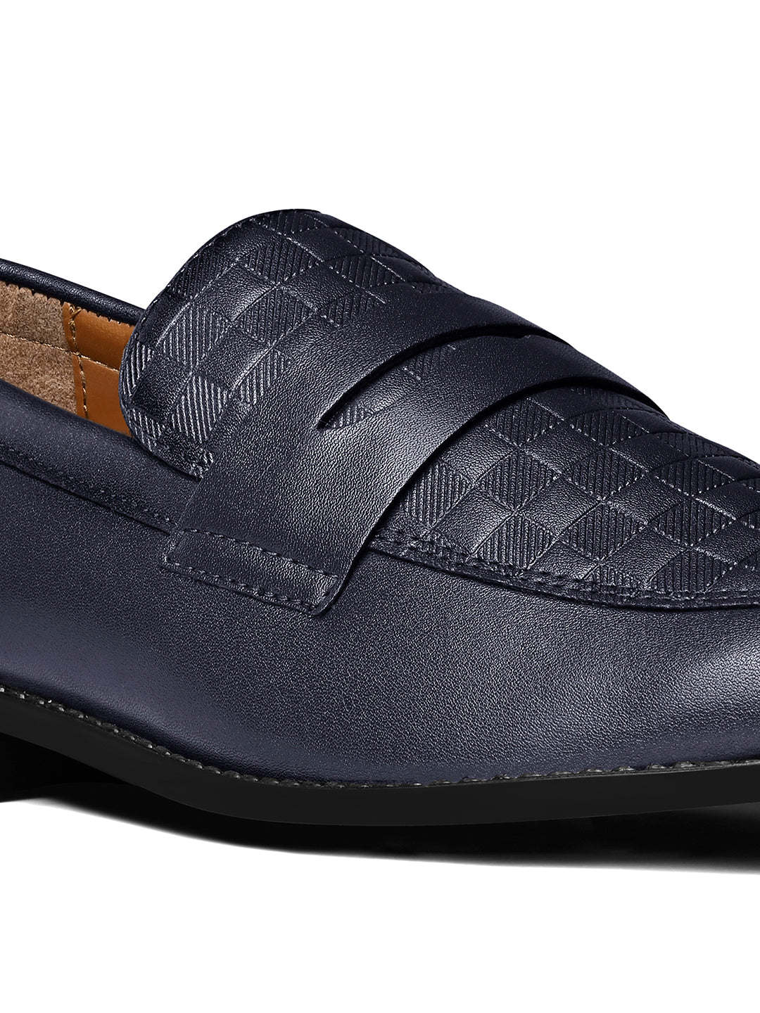 Federal Blue Handcrafted Moccasins Slipon