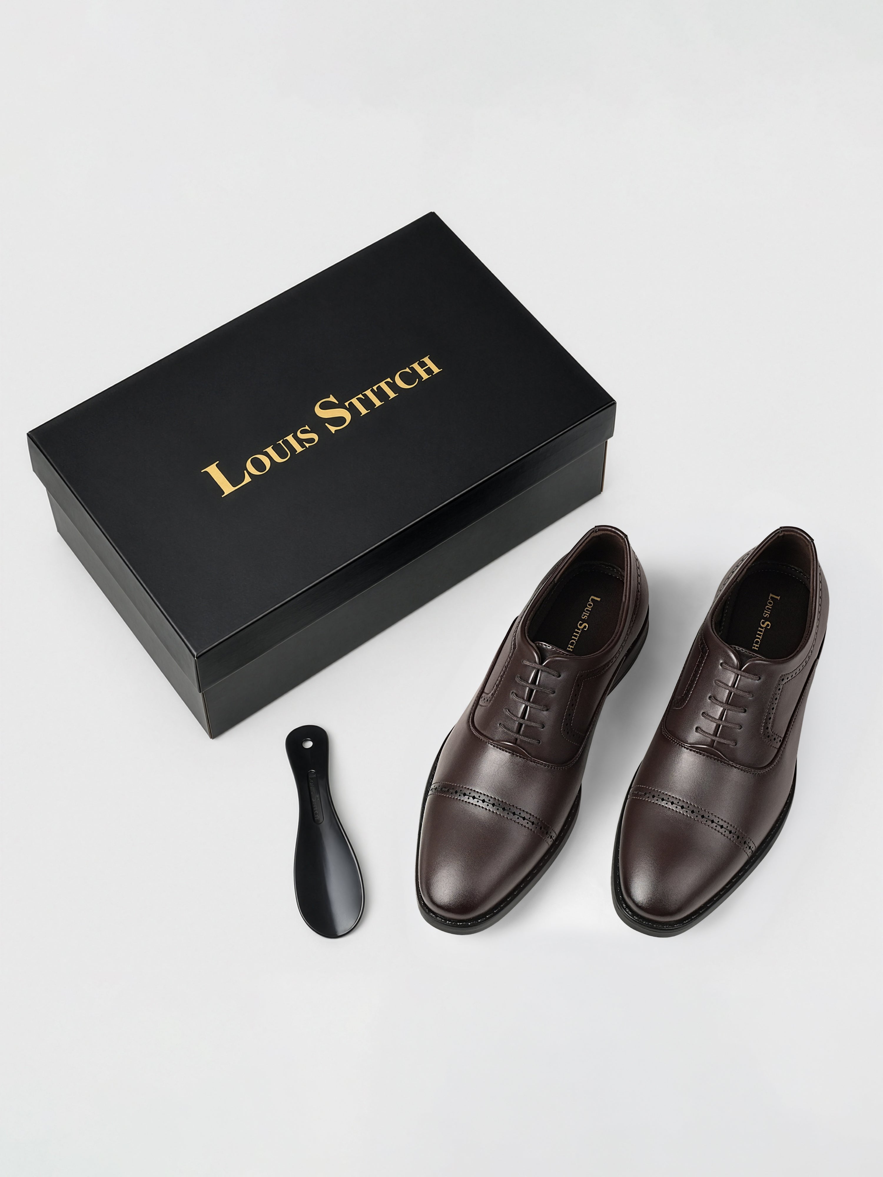 Brunette Brown Formal Oxford Lace-Up Shoes