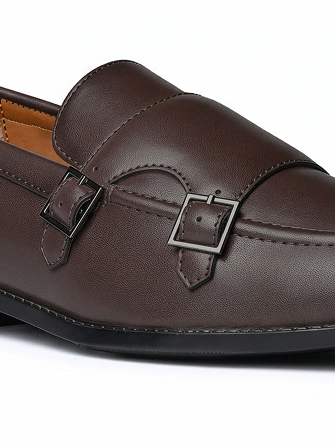 Brunette Brown Handcrafted Slipon Style Comfortable Monk