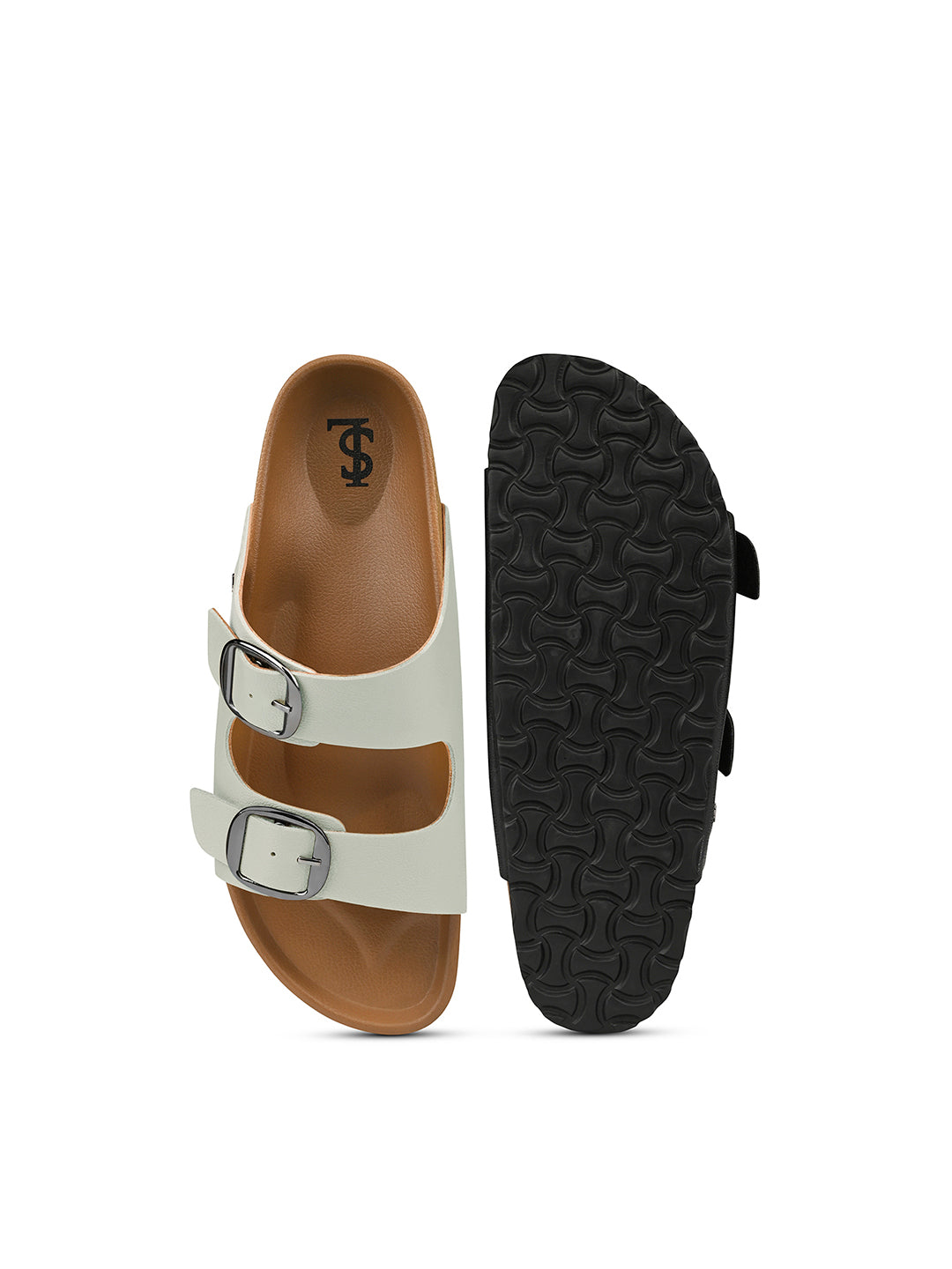 Cool Mint Double Strap Lightweight Open Toe Cork Sandal