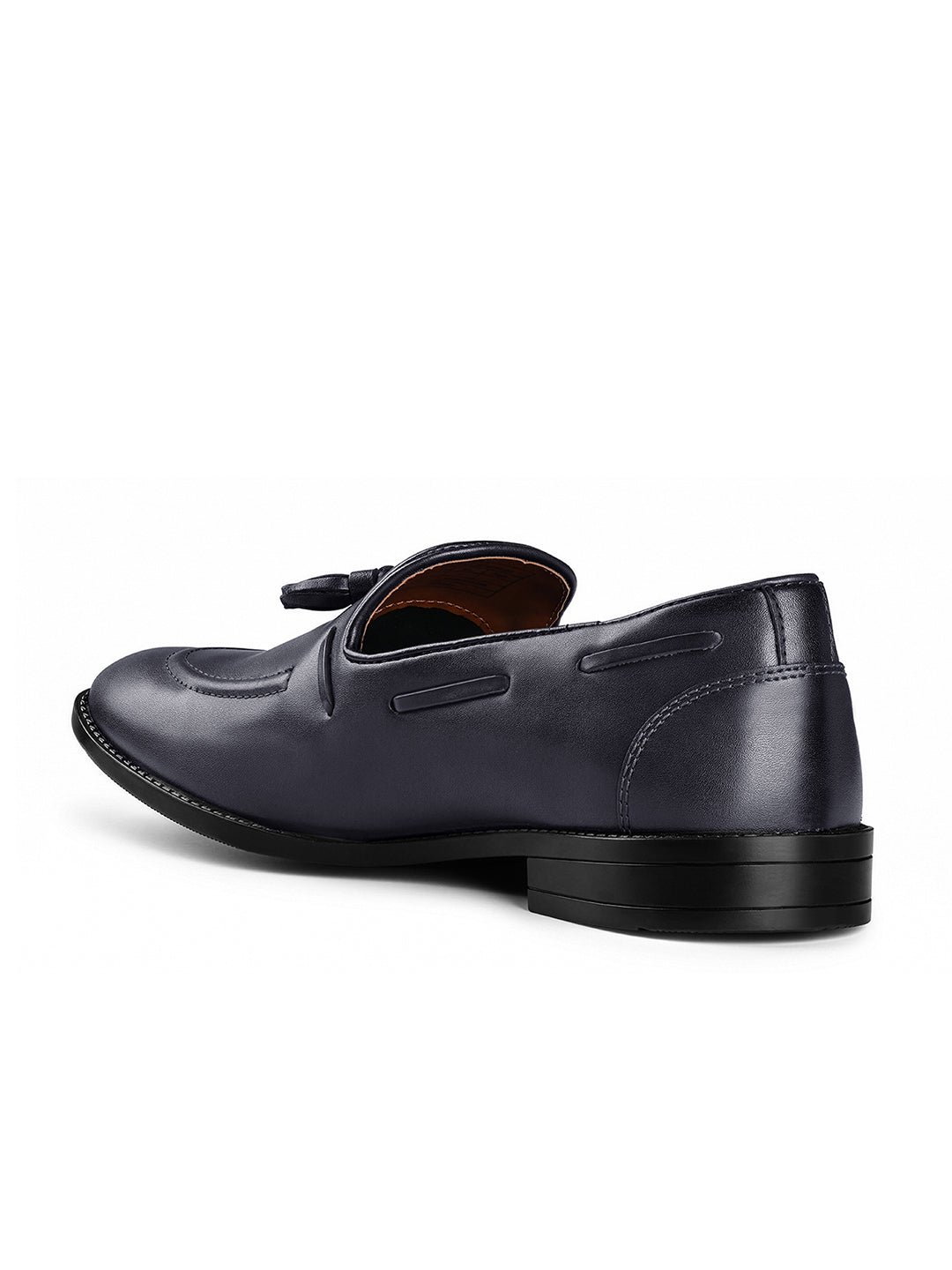 Federal Blue Handcrafted Tassel Moccasins Slipon