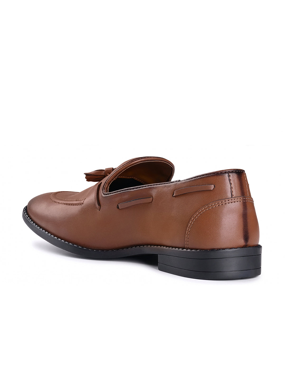 Tan Handcrafted Tassel Moccasin Slipon