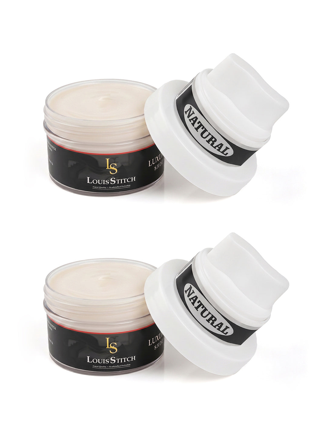 Pack of 2 Neutral Leather Shoe Cream - Best for All Color Shoes