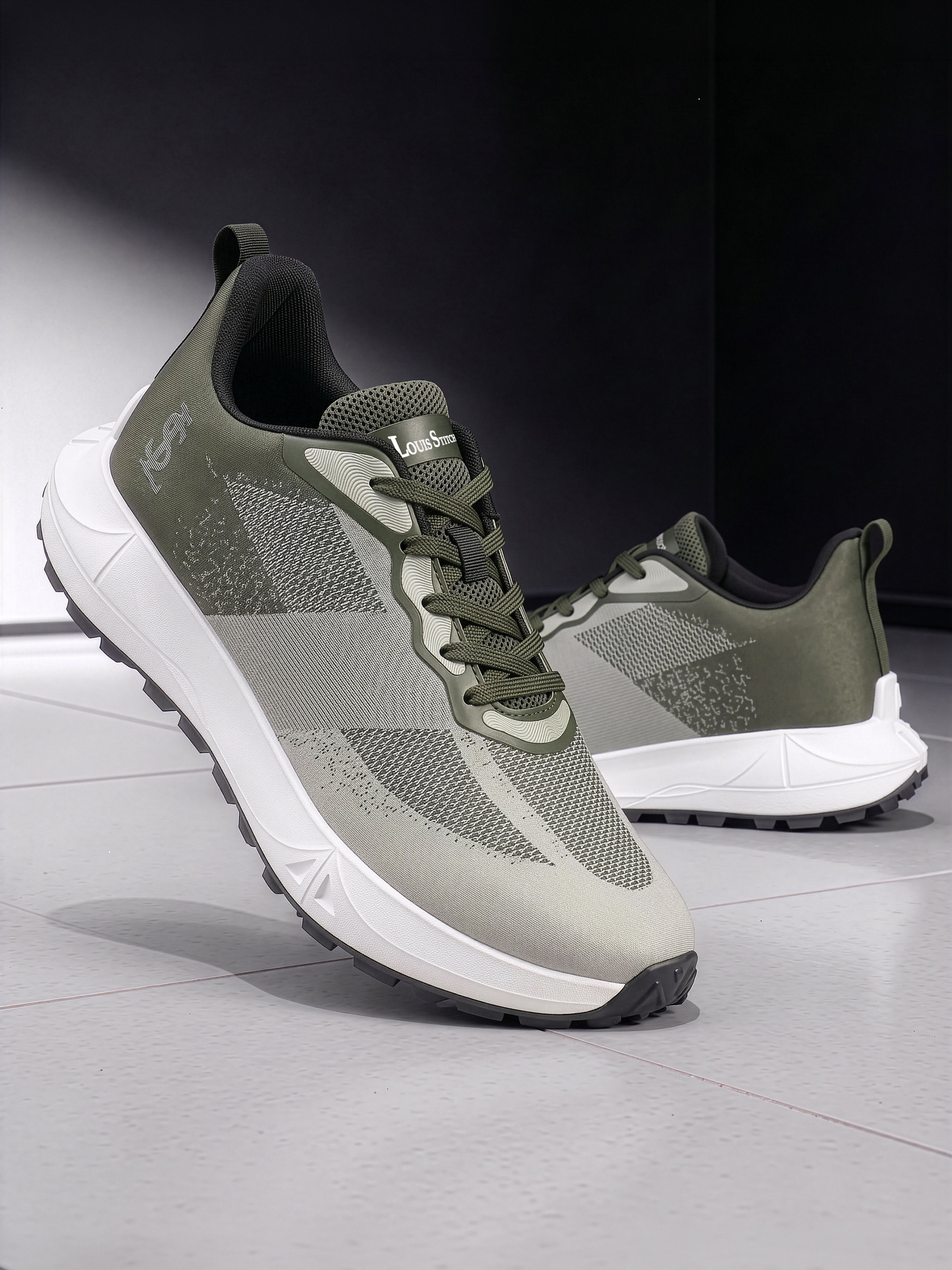 Moss Olive Lightweight Athleisure Sport Shoes