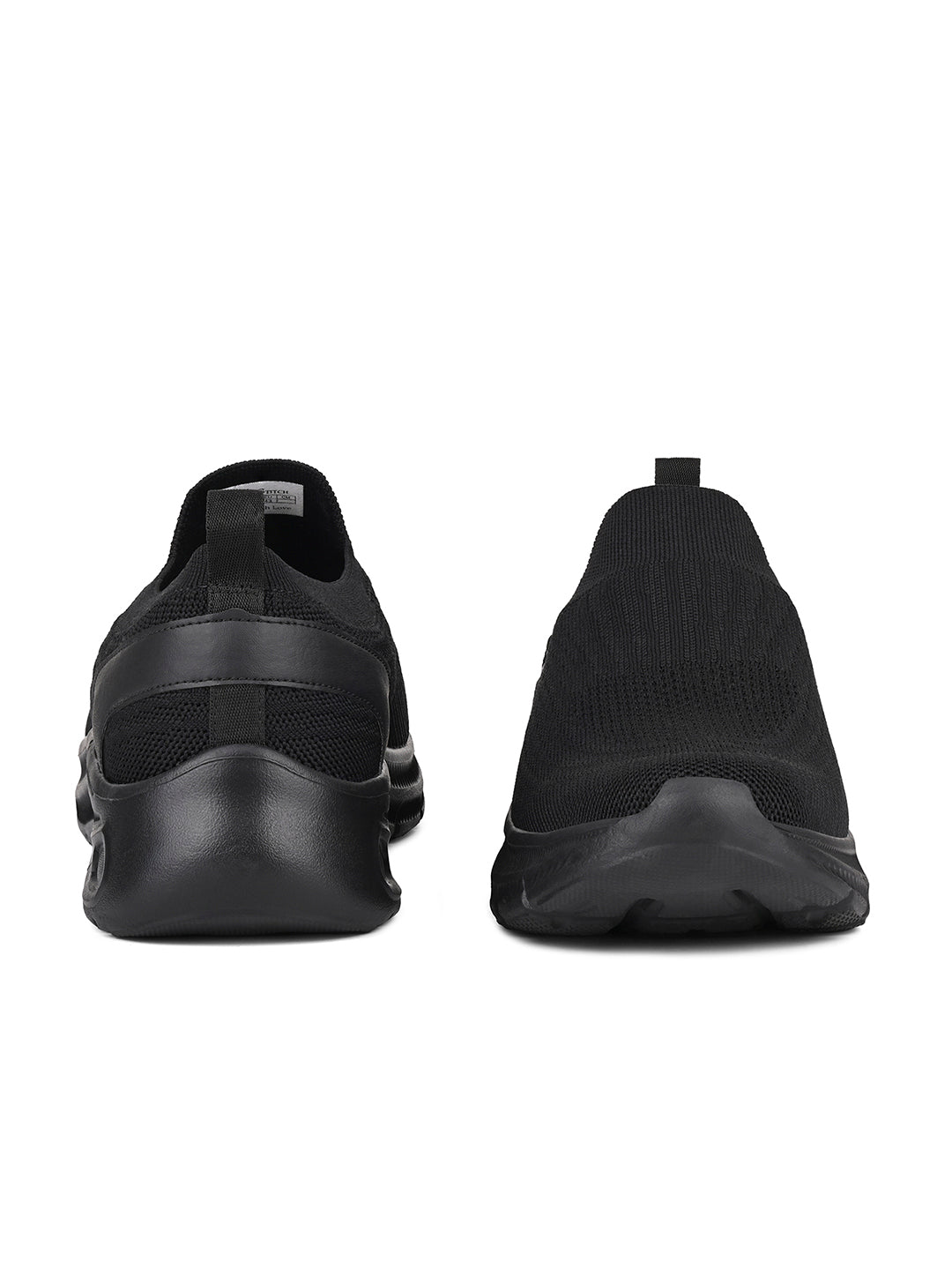 Egyptian Black Lightweight Athleisure Flyknit Sport Shoes