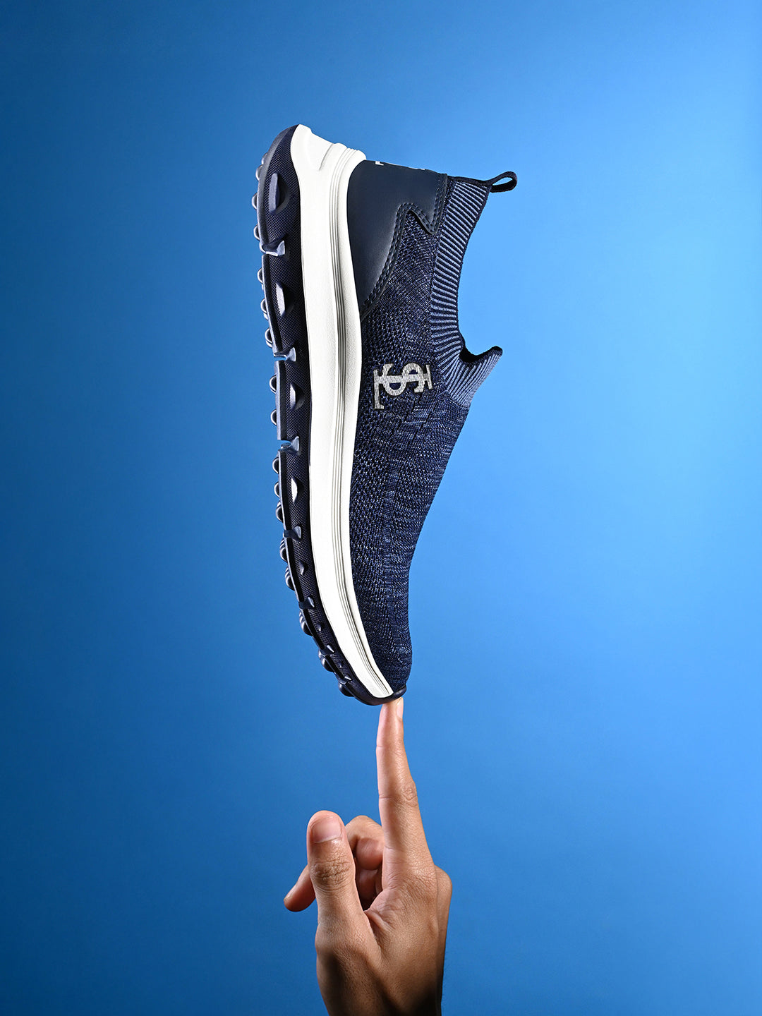 Navy Blue Lightweight Aethleisure Flyknit Sport Shoes