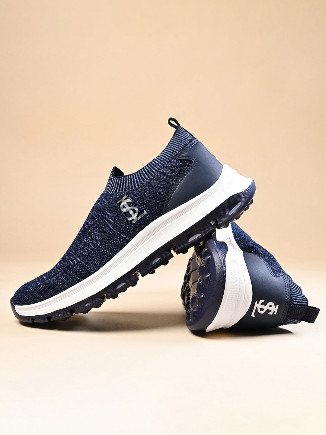 Navy Blue Lightweight Aethleisure Flyknit Sport Shoes