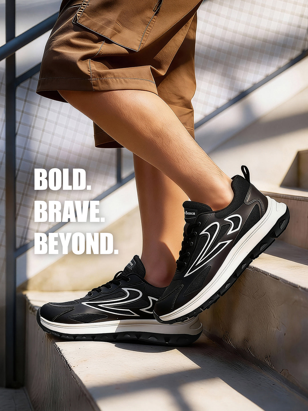 Orca Black Lightweight Athleisure Sport Shoes