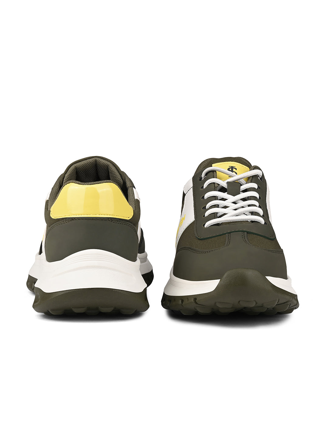 Solar Yellow Casual Lightweight Elastic Laces Sneakers