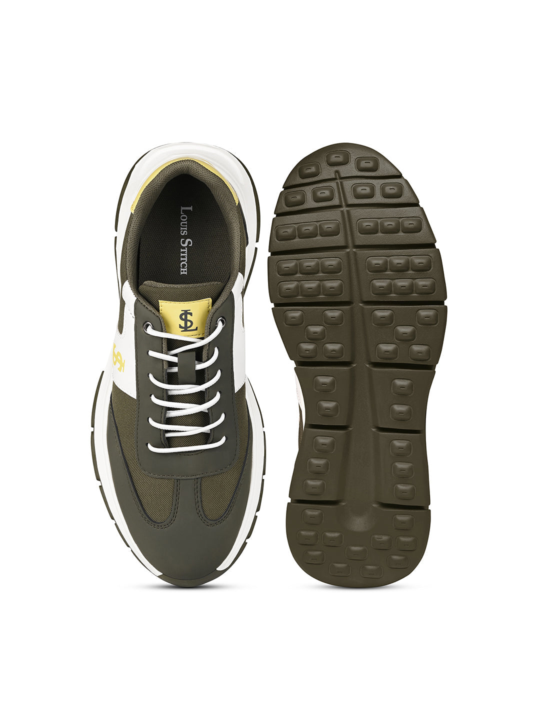 Solar Yellow Casual Lightweight Elastic Laces Sneakers