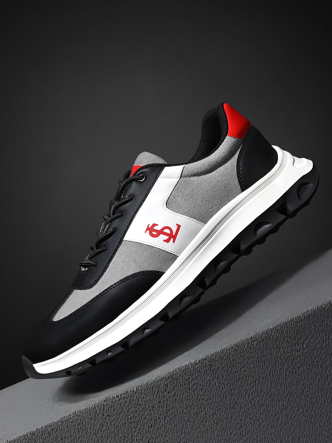 Crimson Red Casual Lightweight Elastic Laces Sneakers