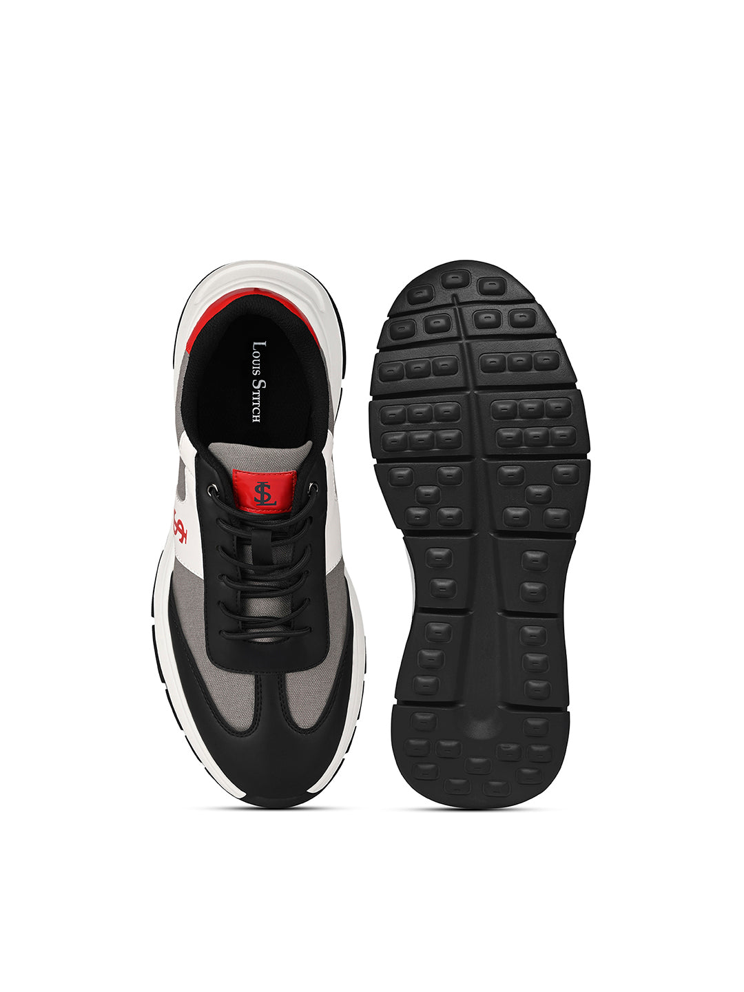 Crimson Red Casual Lightweight Elastic Laces Sneakers
