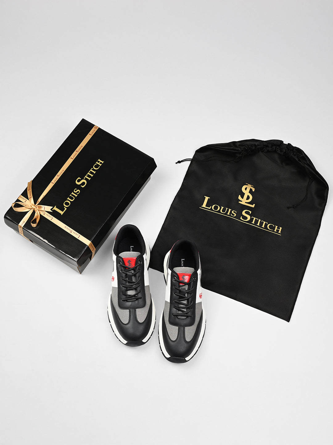 Crimson Red Casual Lightweight Elastic Laces Sneakers
