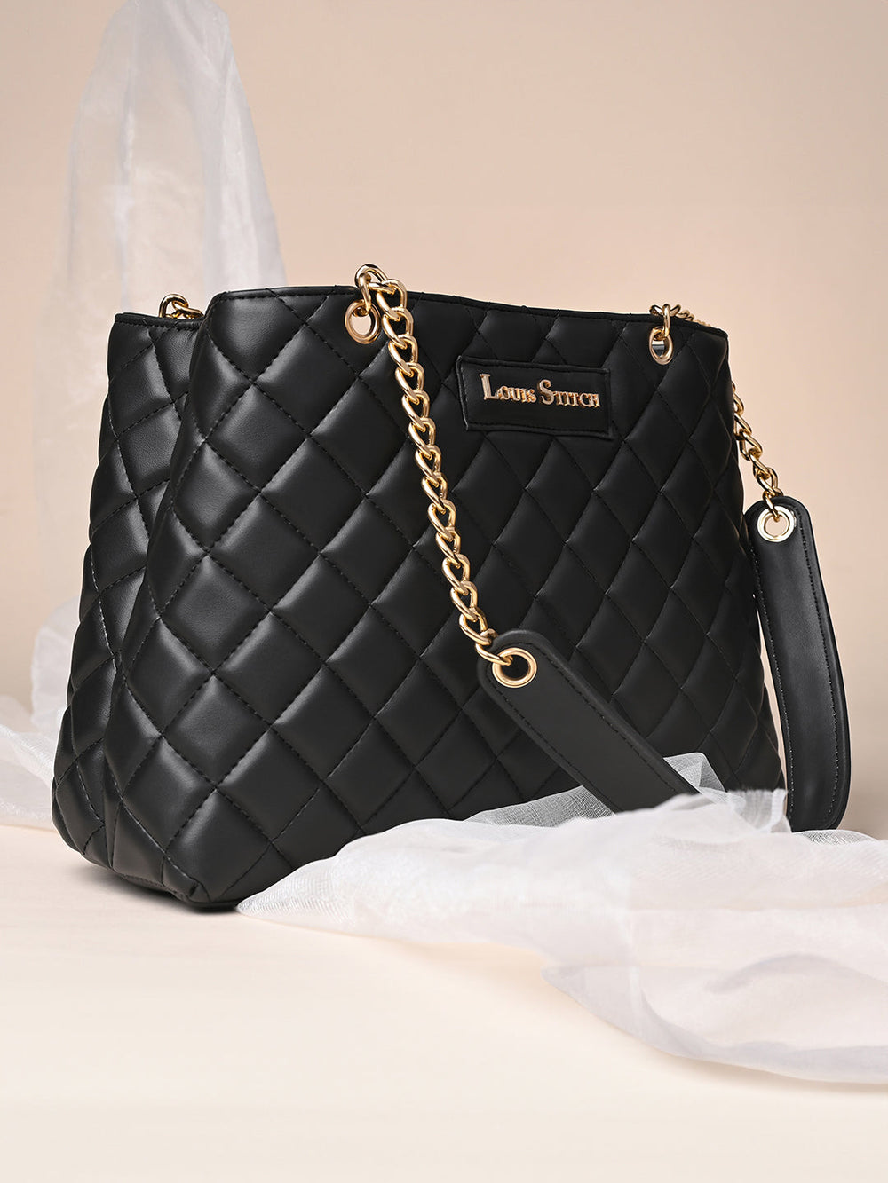 Stylish Black Multi Pocket Ladies Satchel Handbag