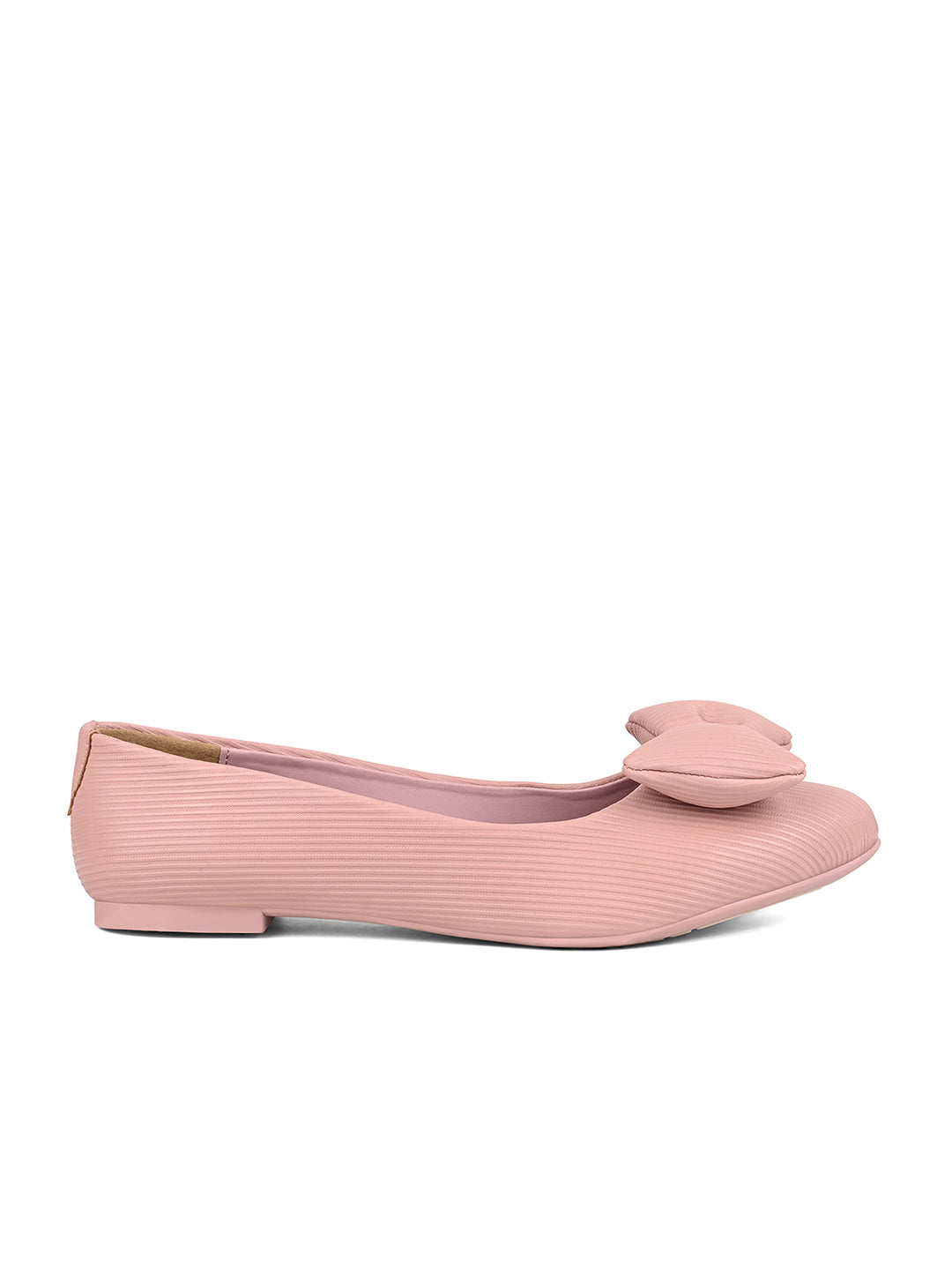 Women’s Pink Elegant Bow Closed-Toe Ballerina Flat Sandals