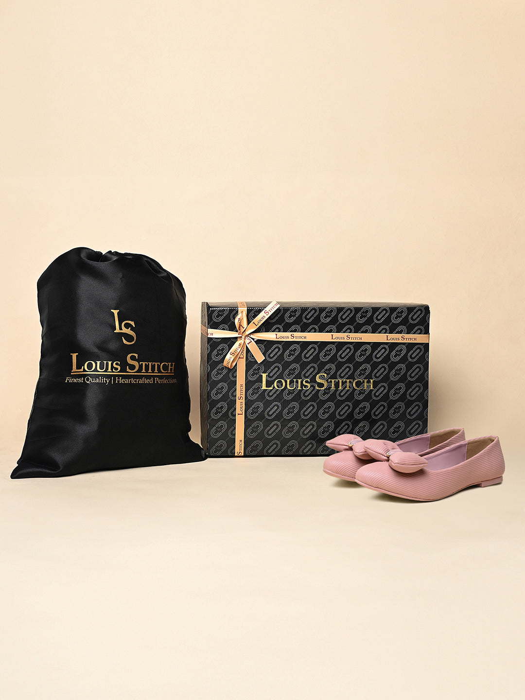 Women’s Pink Elegant Bow Closed-Toe Ballerina Flat Sandals