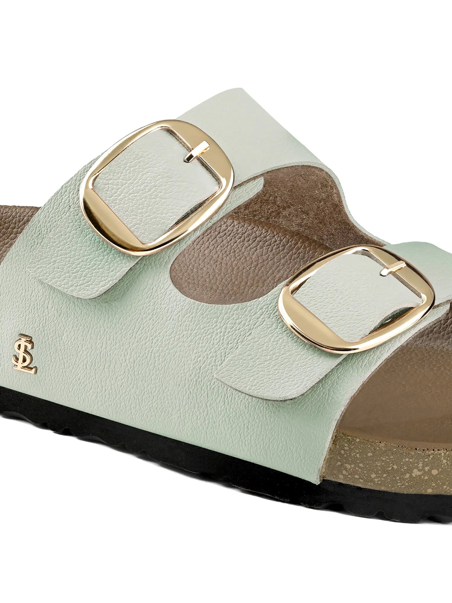 Women's Mint Double Strap Lightweight Open Toe Cork Sandal