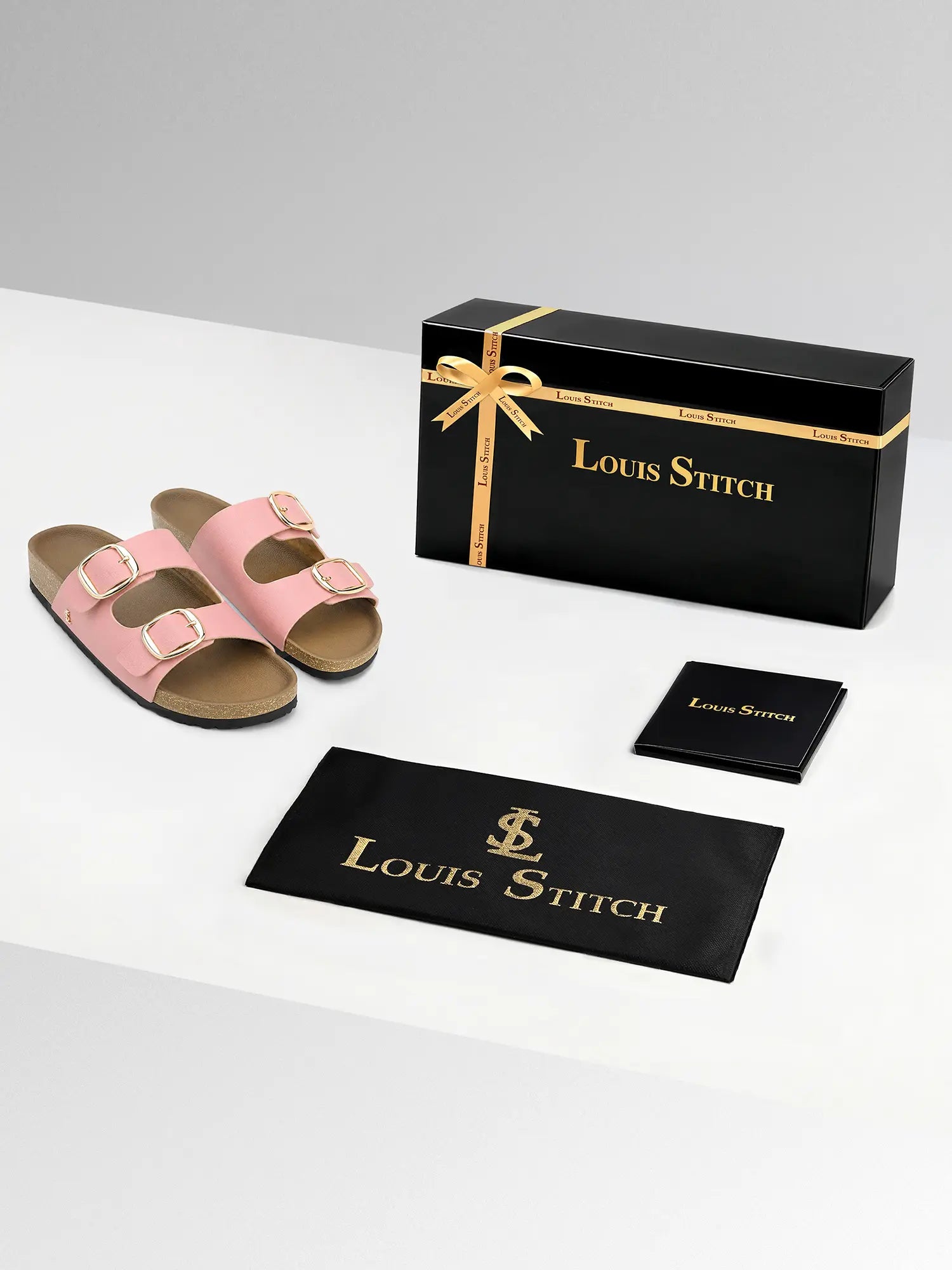 Women's Pink Double Strap Lightweight Open Toe Cork Sandal