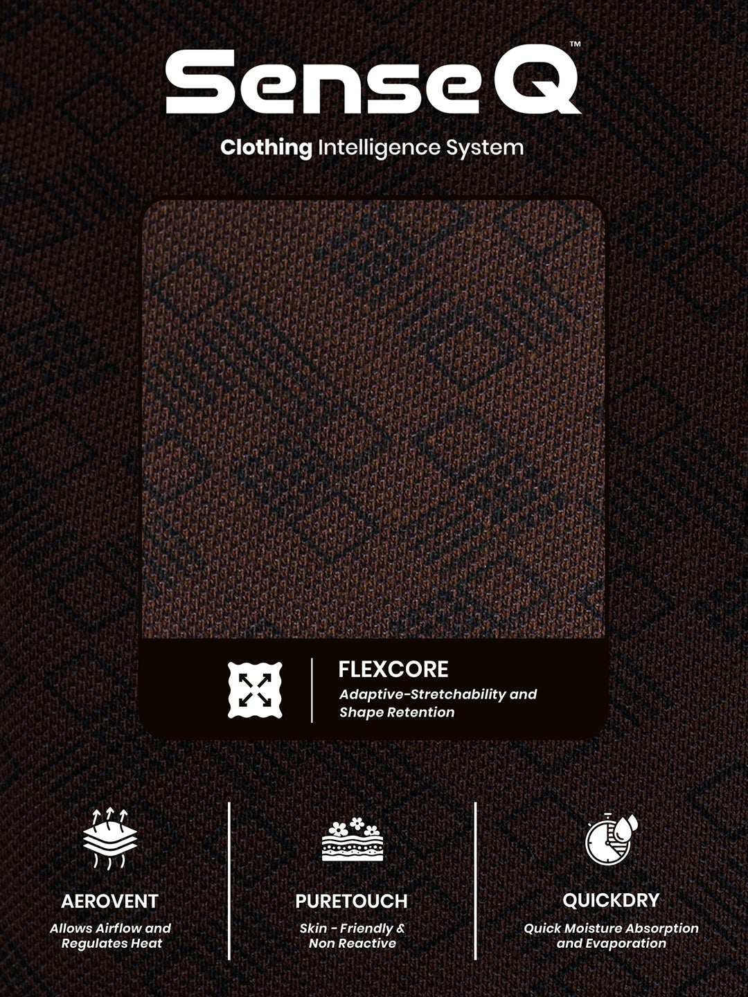 Signature Regular Fit Printed Brown Polo T-shirt