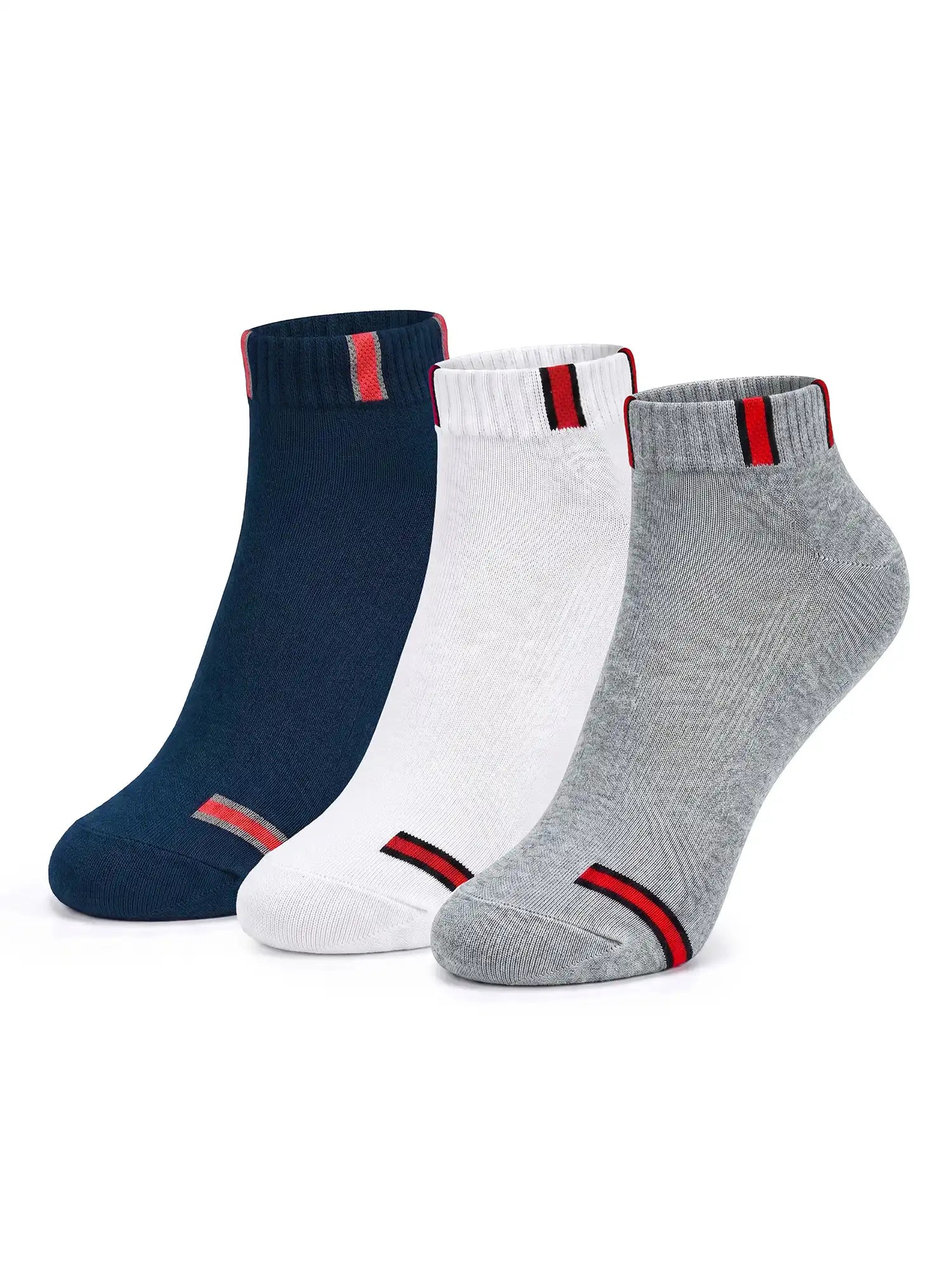 Men's Breathable & Durable Cotton Blend Comfort Ankle Socks Pack of 3