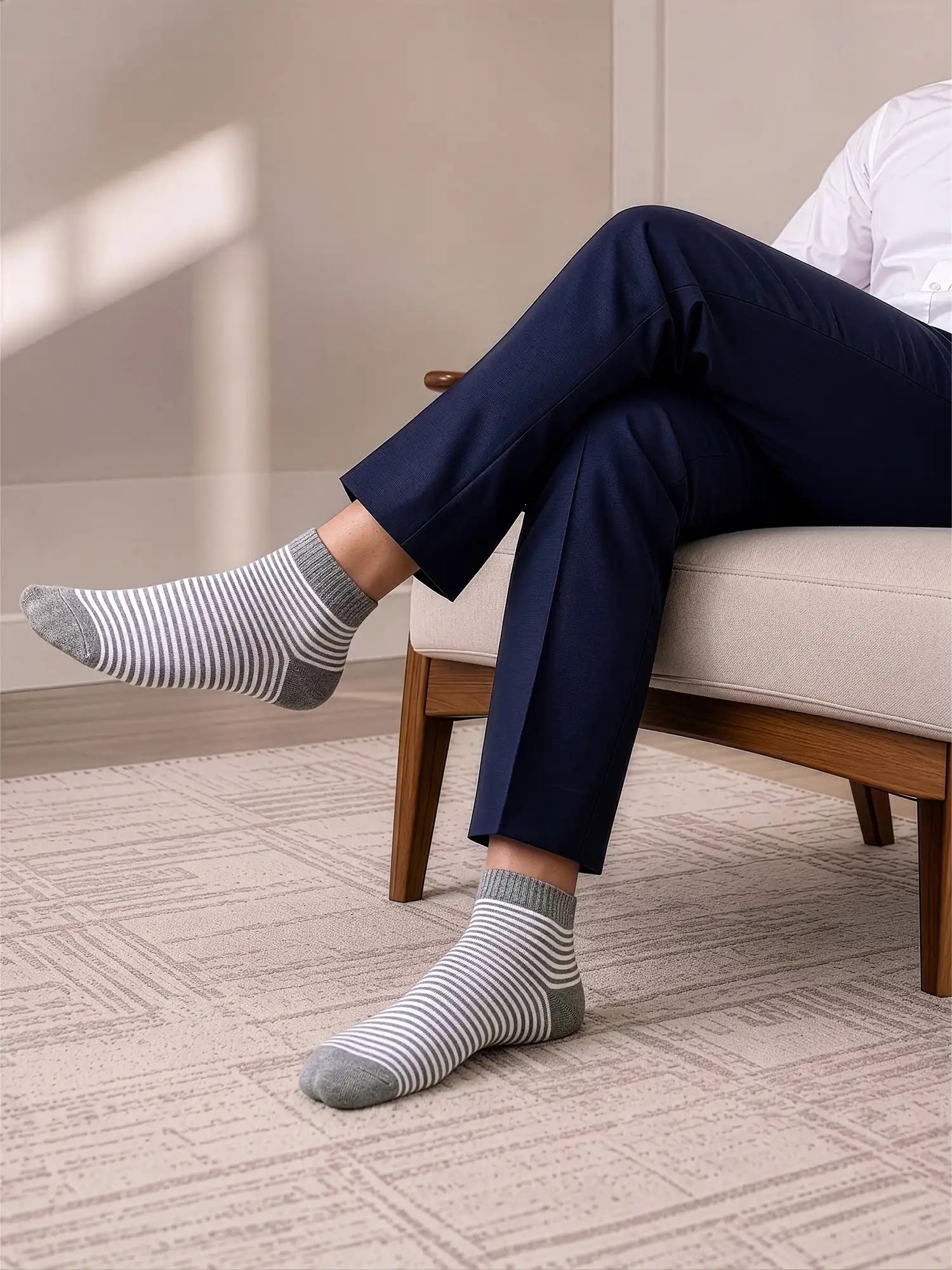 Men's Breathable & Durable Cotton Blend Comfort Ankle Socks Pack of 3
