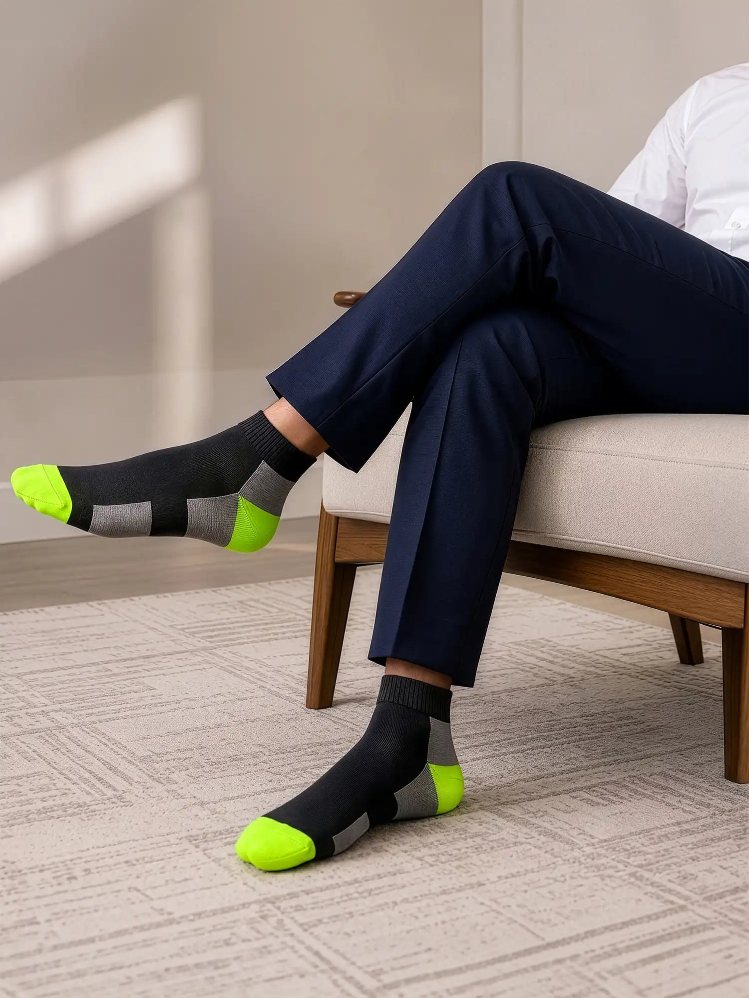 Men's Breathable & Durable Cotton Blend Comfort Ankle Socks Pack of 3