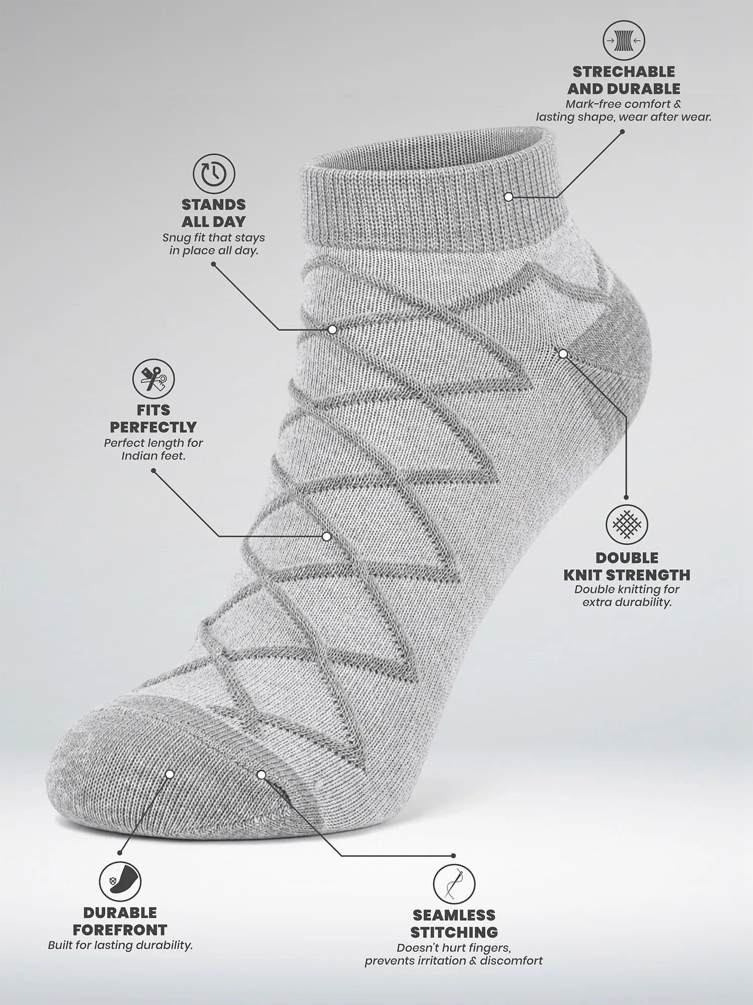 Women's Comfort Ankle Socks Pack of 3