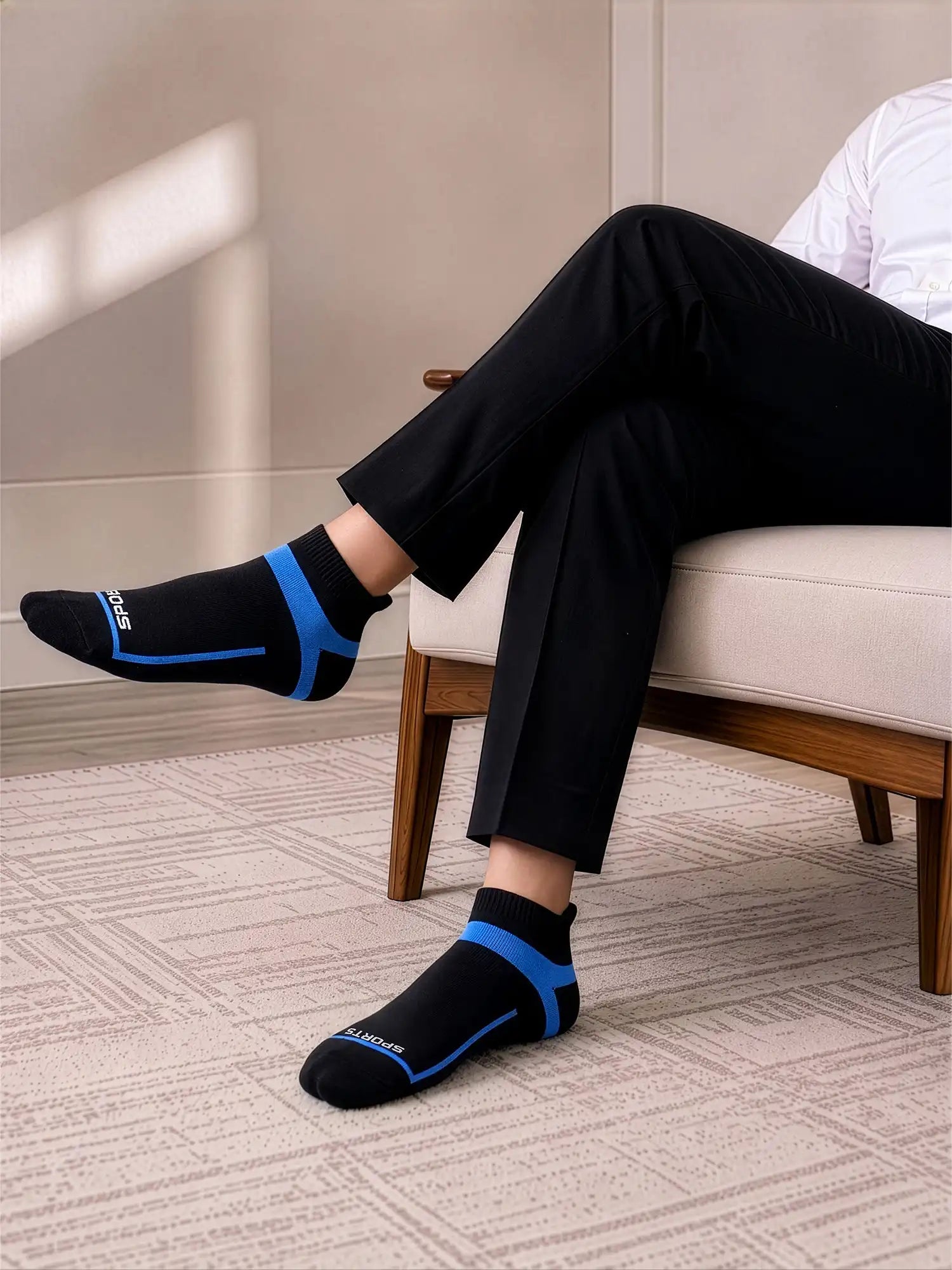 Men's Breathable & Durable Cotton Blend Comfort Ankle Socks Pack of 3