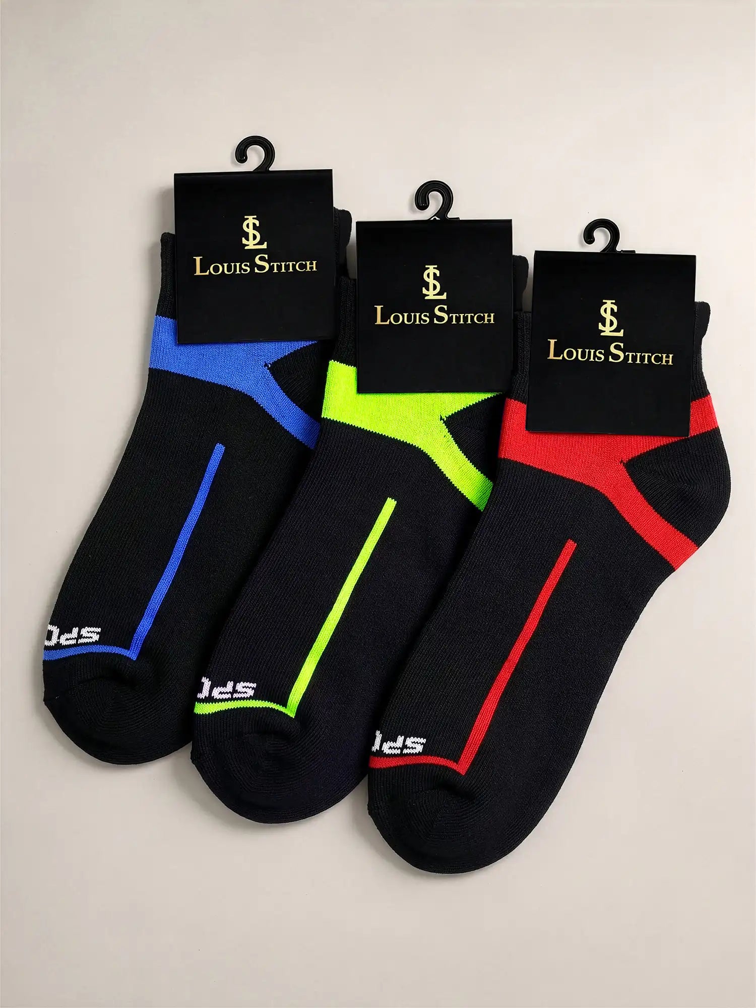 Men's Breathable & Durable Cotton Blend Comfort Ankle Socks Pack of 3