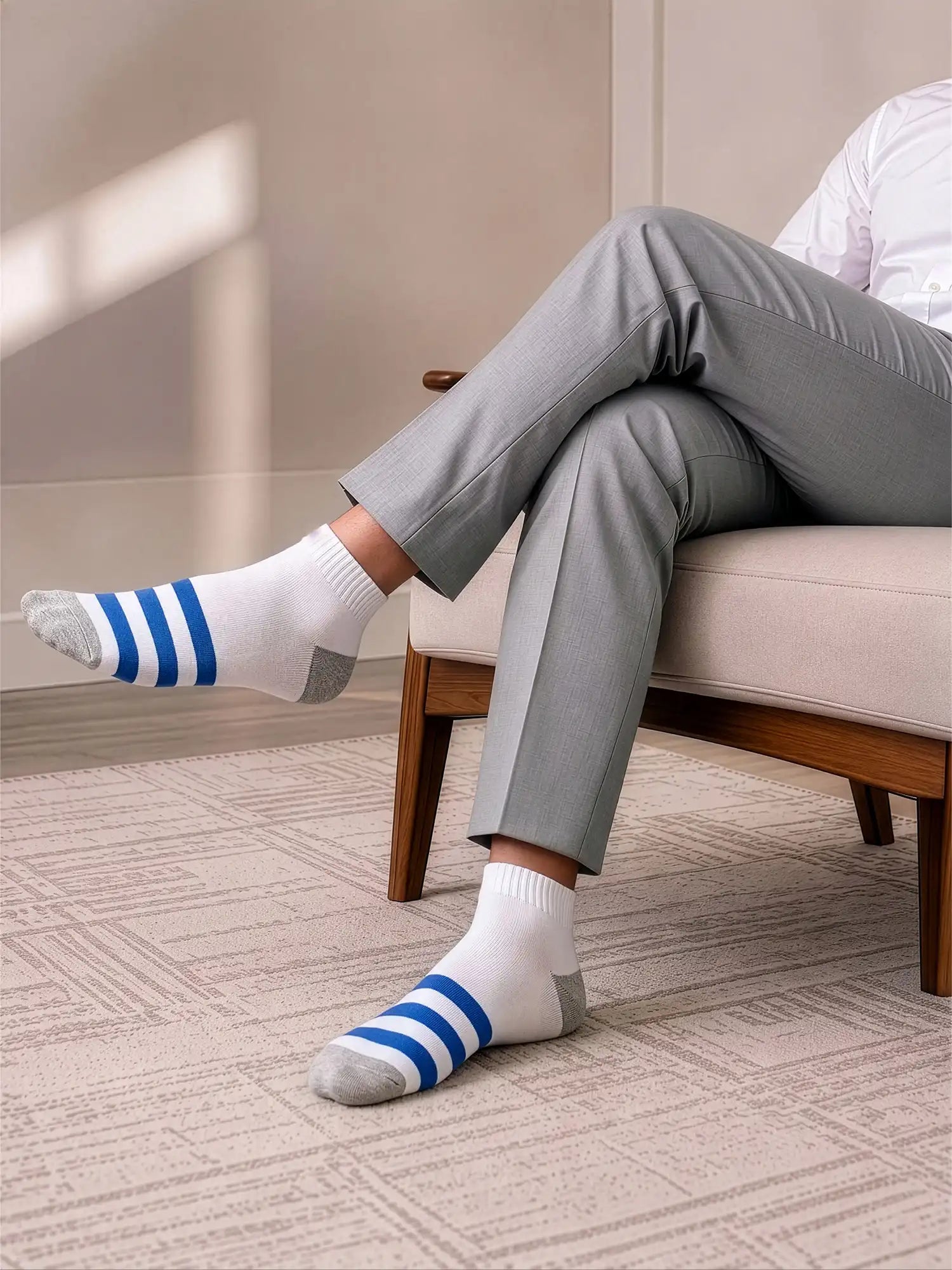 Men's Breathable & Durable Cotton Blend Comfort Ankle Socks Pack of 4