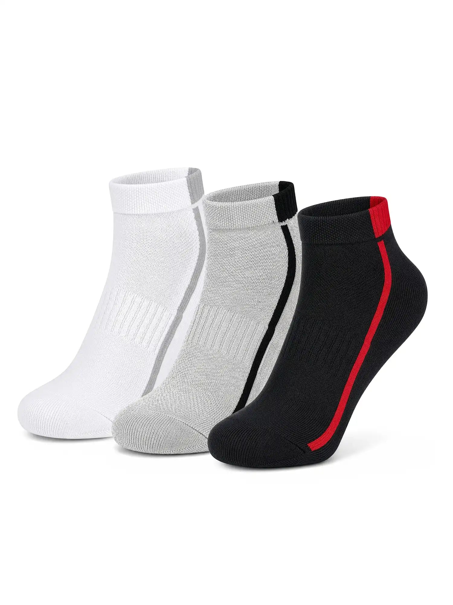 Men's Breathable & Durable Cotton Blend Comfort Ankle Socks Pack of 3