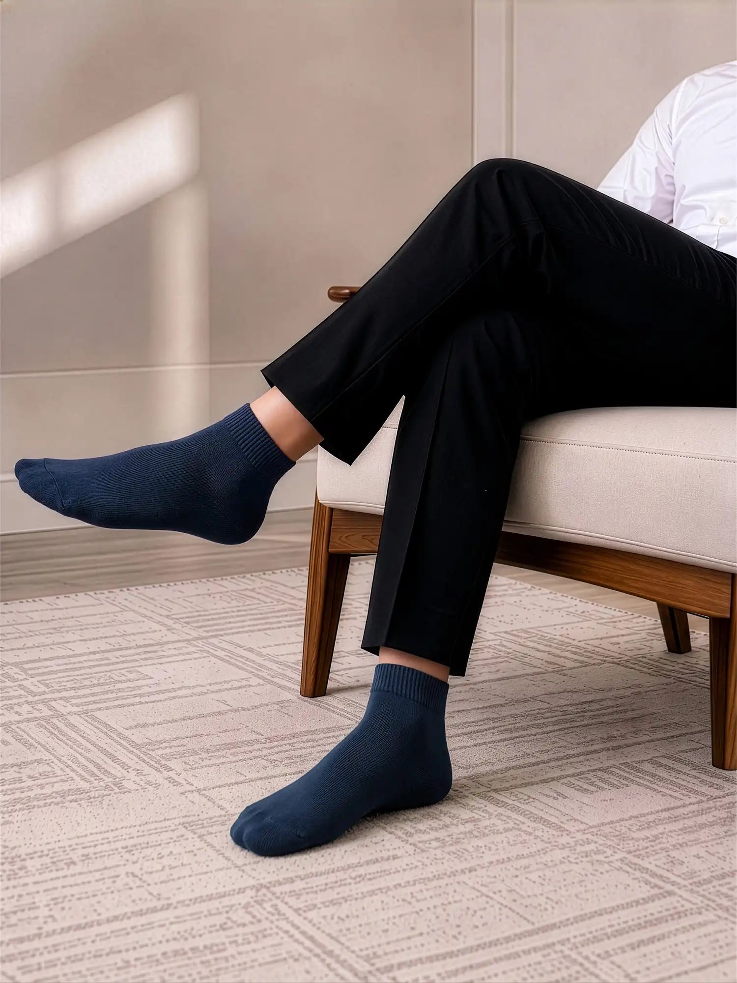 Men's Breathable & Durable Cotton Blend Comfort Ankle Socks Pack of 3