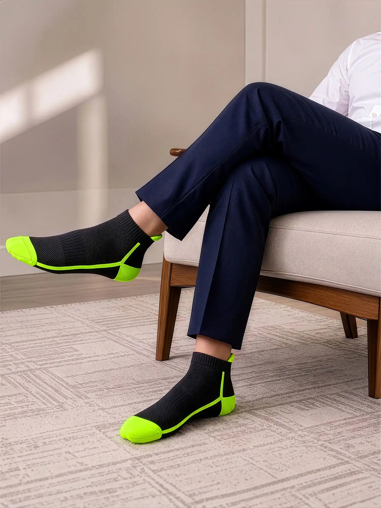 Men's Breathable & Durable Cotton Blend Comfort Ankle Socks Pack of 3