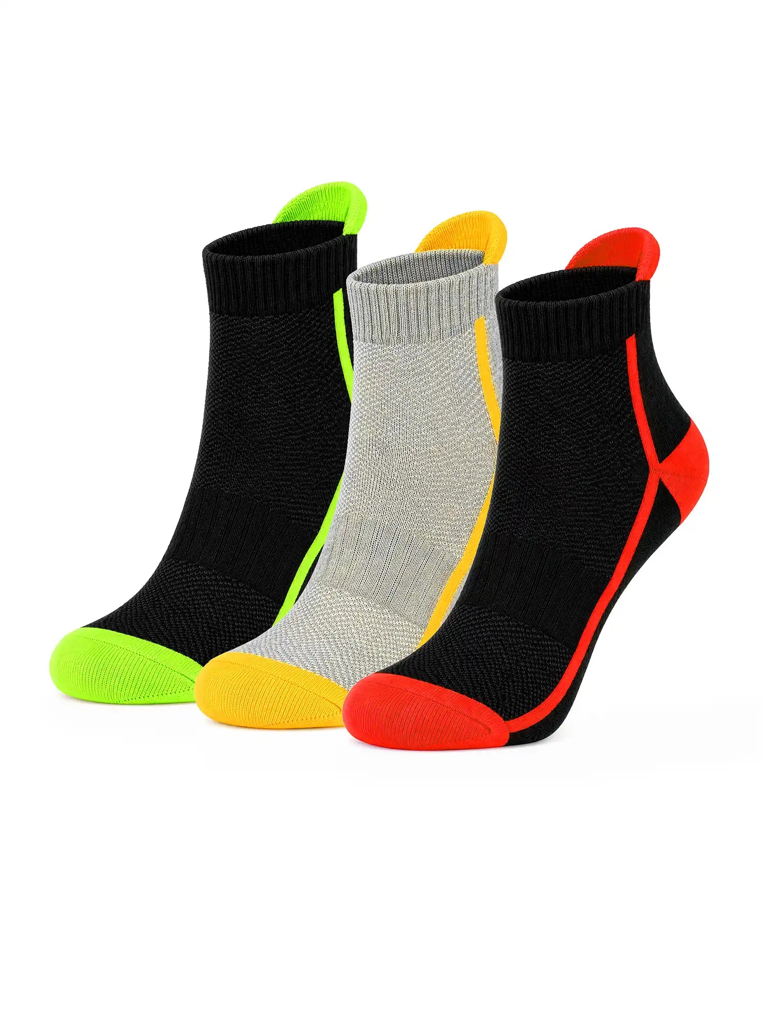 Men's Breathable & Durable Cotton Blend Comfort Ankle Socks Pack of 3