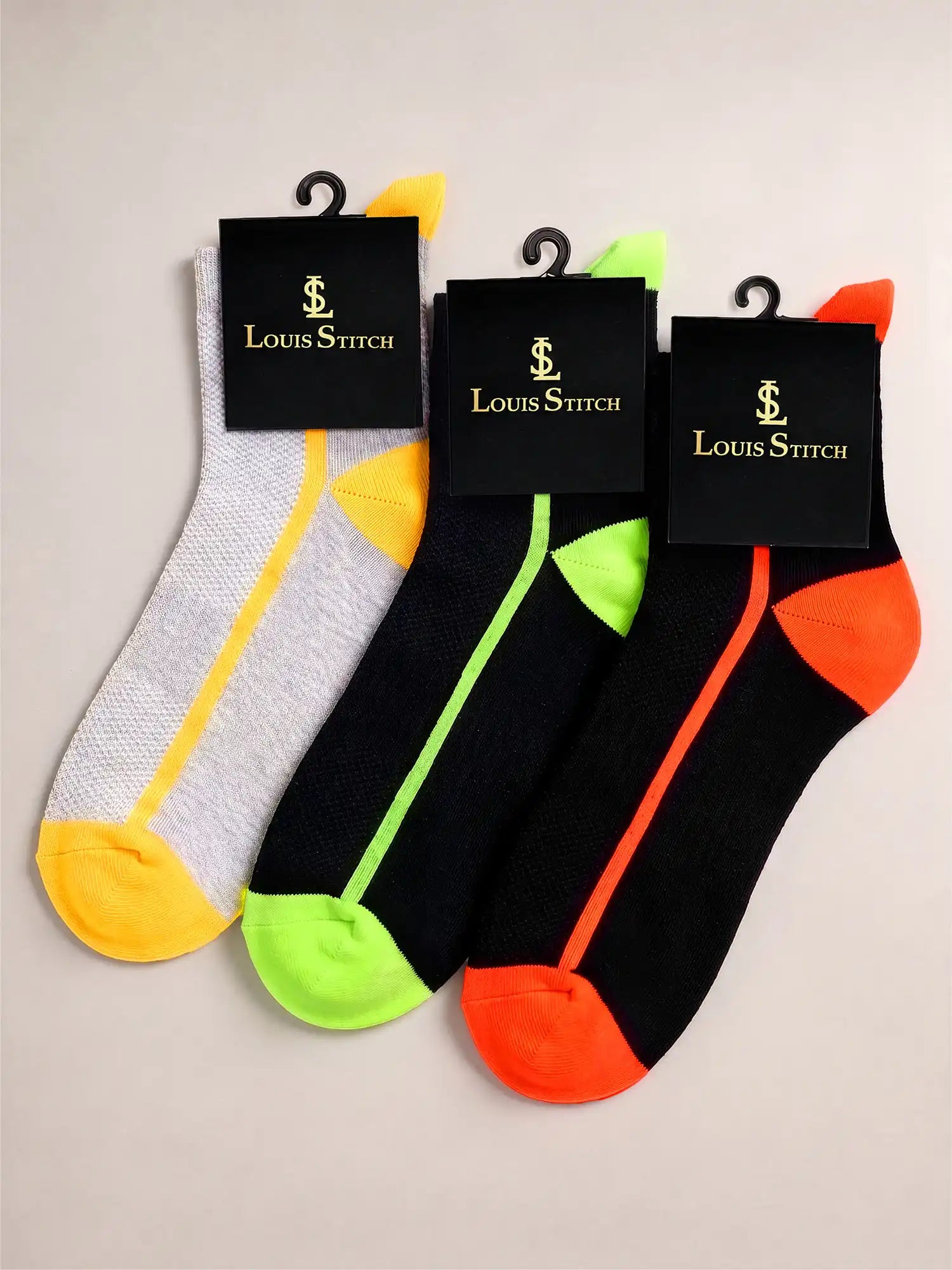 Men's Breathable & Durable Cotton Blend Comfort Ankle Socks Pack of 3
