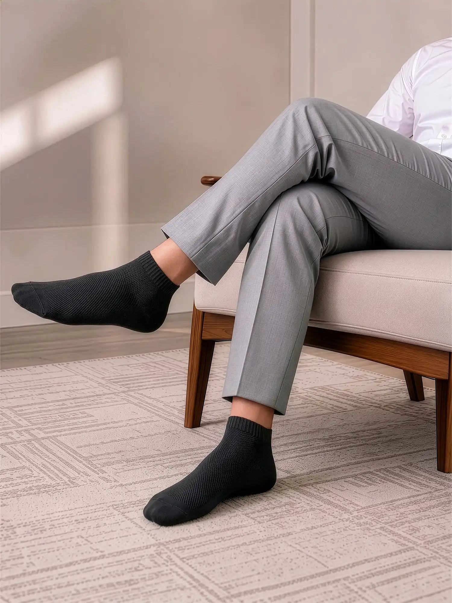 Men's Breathable & Durable Cotton Blend Comfort Ankle Socks Pack of 3