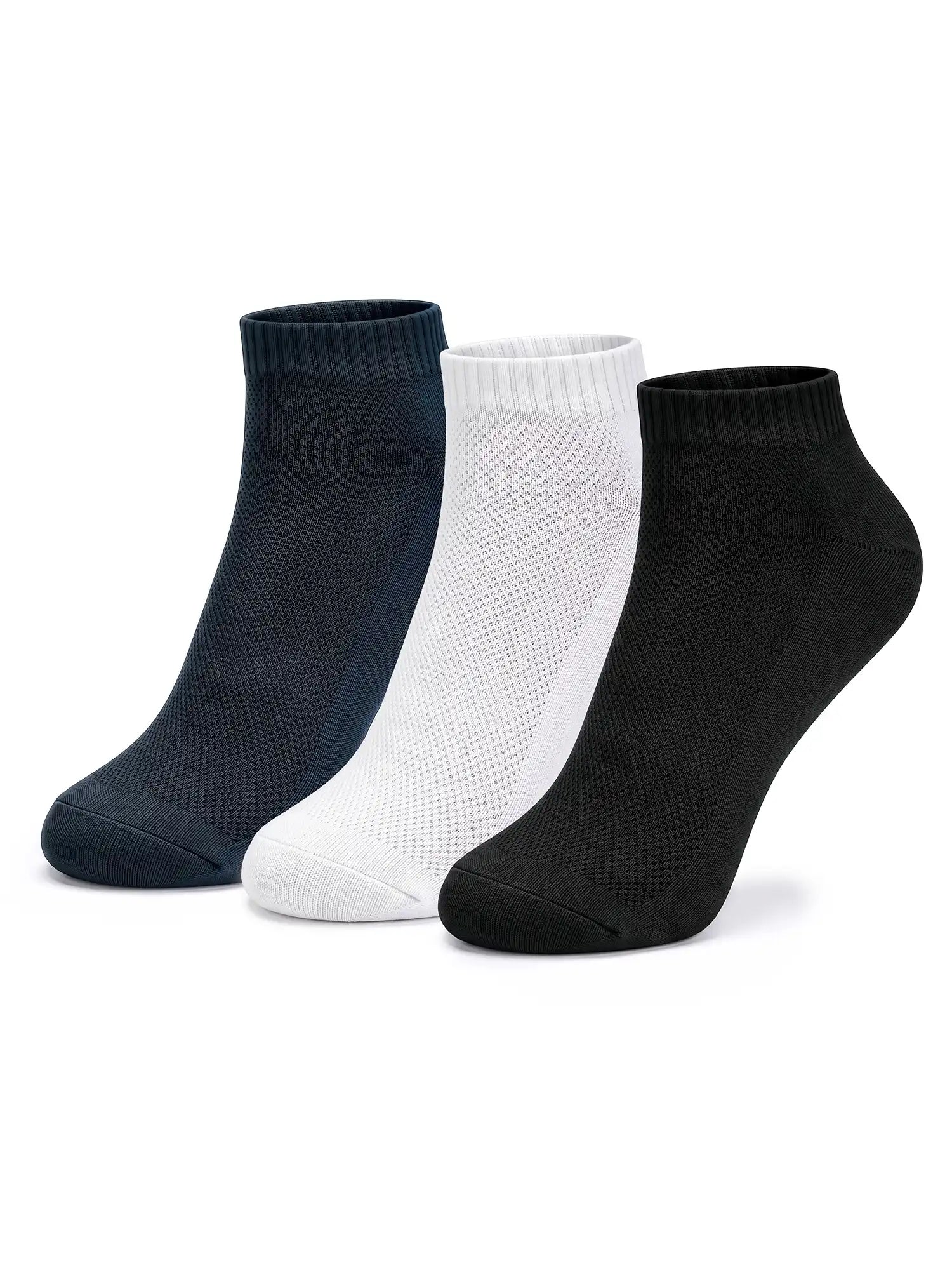 Men's Breathable & Durable Cotton Blend Comfort Ankle Socks Pack of 3