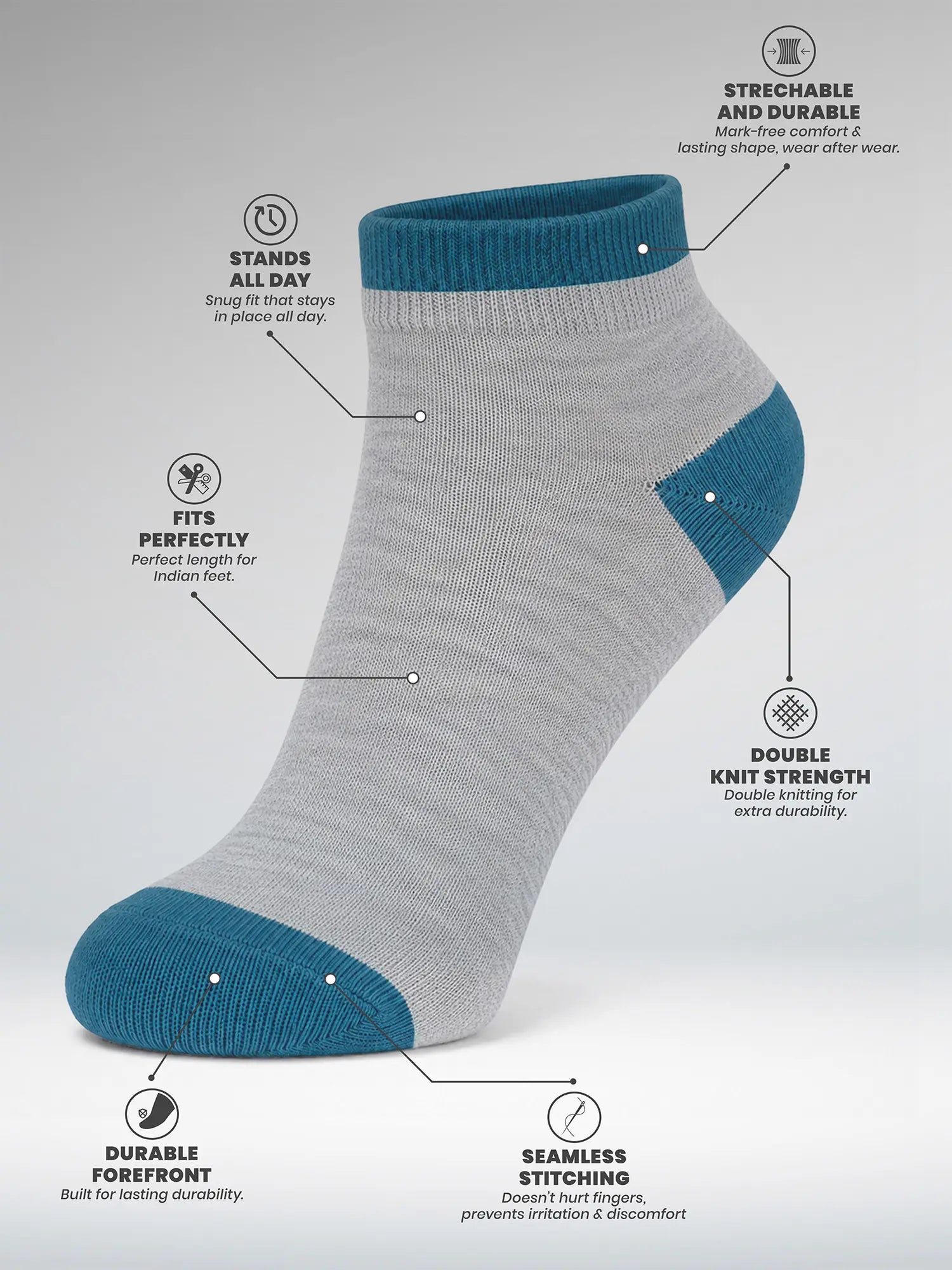 Women's Comfort Ankle Socks Pack of 3